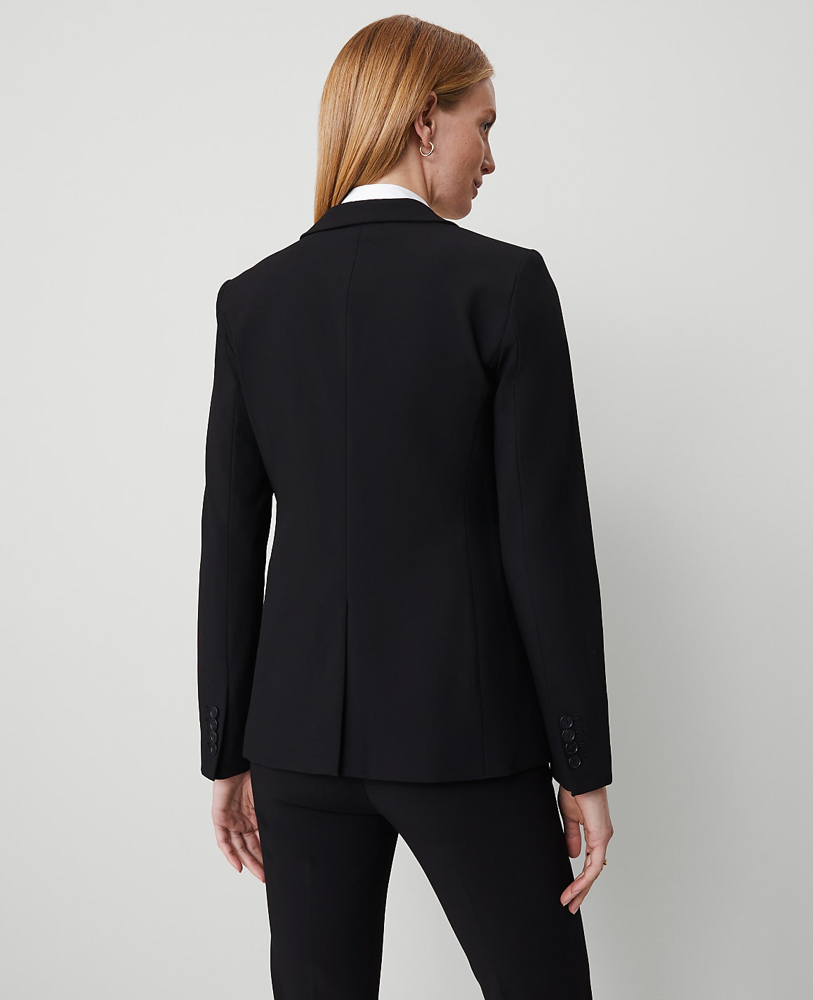 The Tall Long Single Button Blazer in Bi-Stretch | Ann Taylor