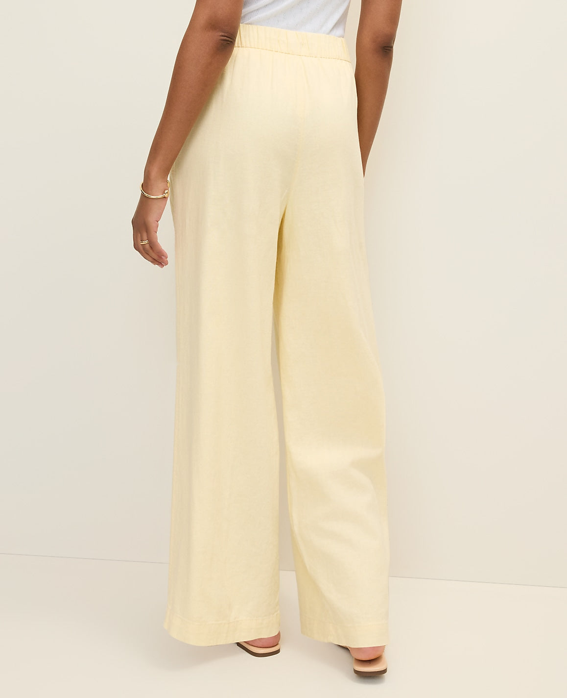Weekend Easy Fit Wide-Leg Pant in Linen Blend | Ann Taylor
