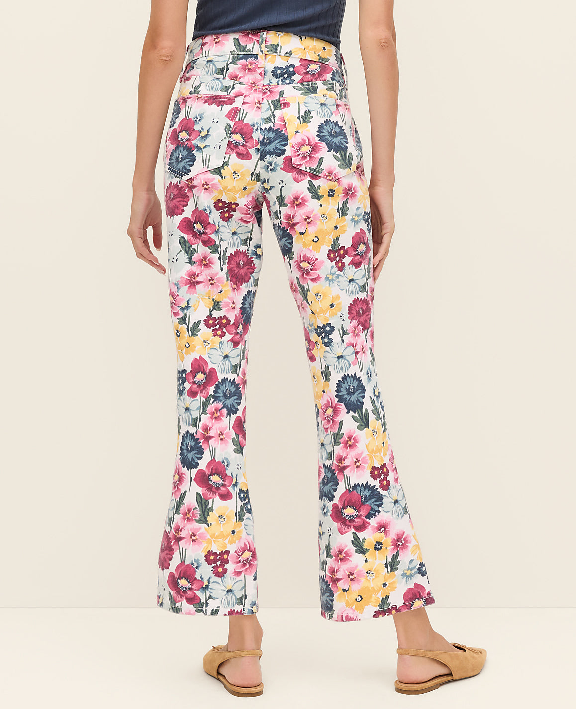 The Weekend Floral Cropped Boot Jean | Ann Taylor