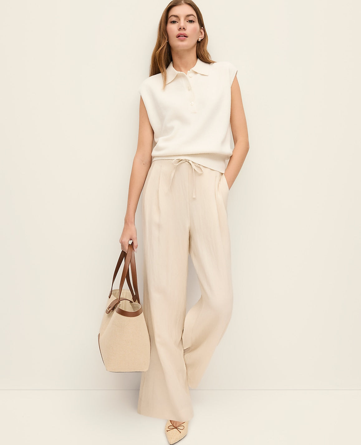 Weekend Easy Fit Wide-Leg Pant | Ann Taylor