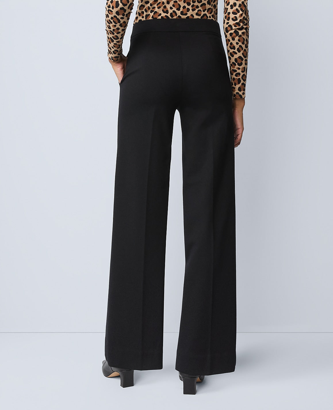 Weekend Easy Perfect Wide-Leg Pant in Ponte | Ann Taylor