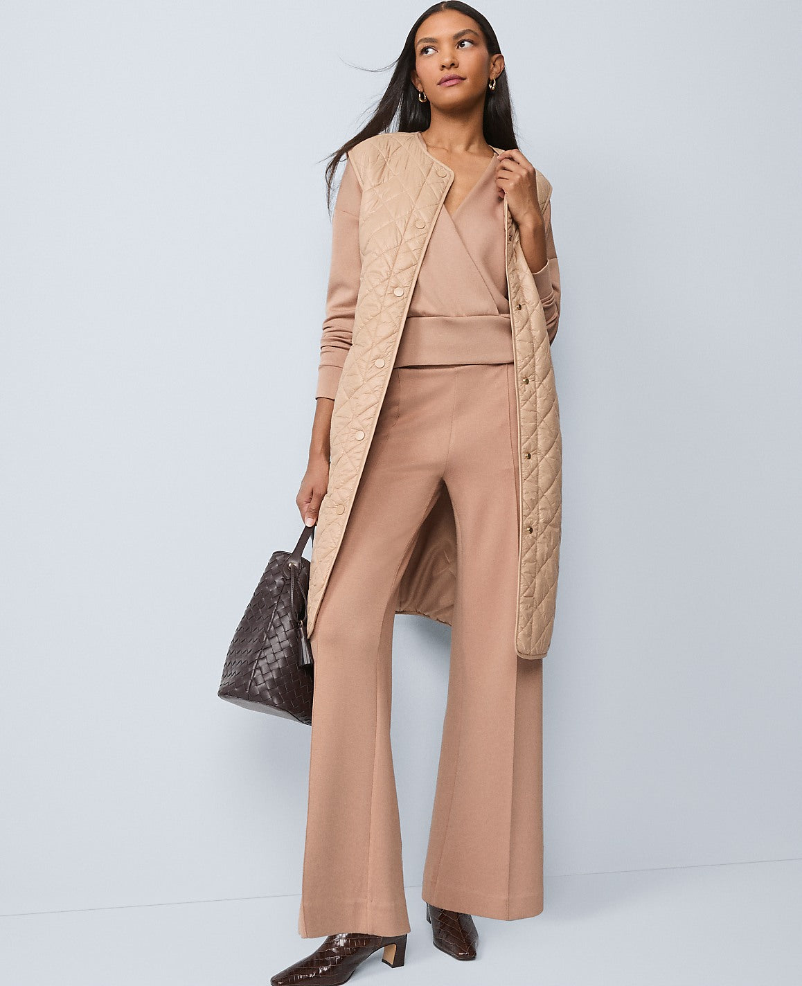 Weekend Easy Wide-Leg Pant in CloudPlush | Ann Taylor