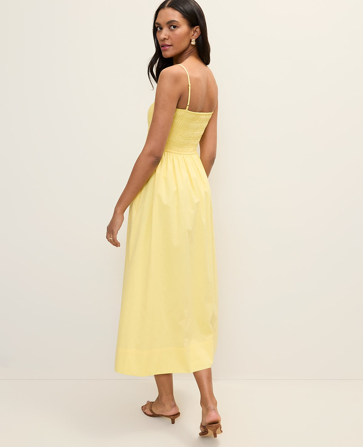 Weekend Smocked Midi Dress | Ann Taylor