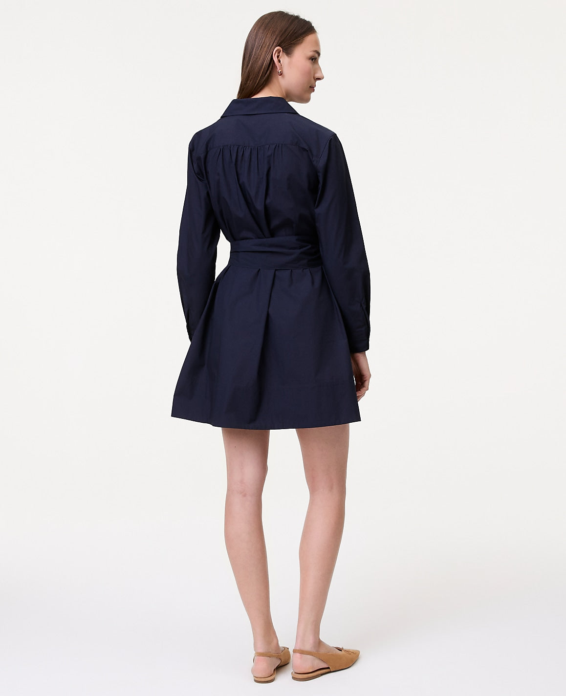 Weekend Belted Mini Shirtdress | Ann Taylor