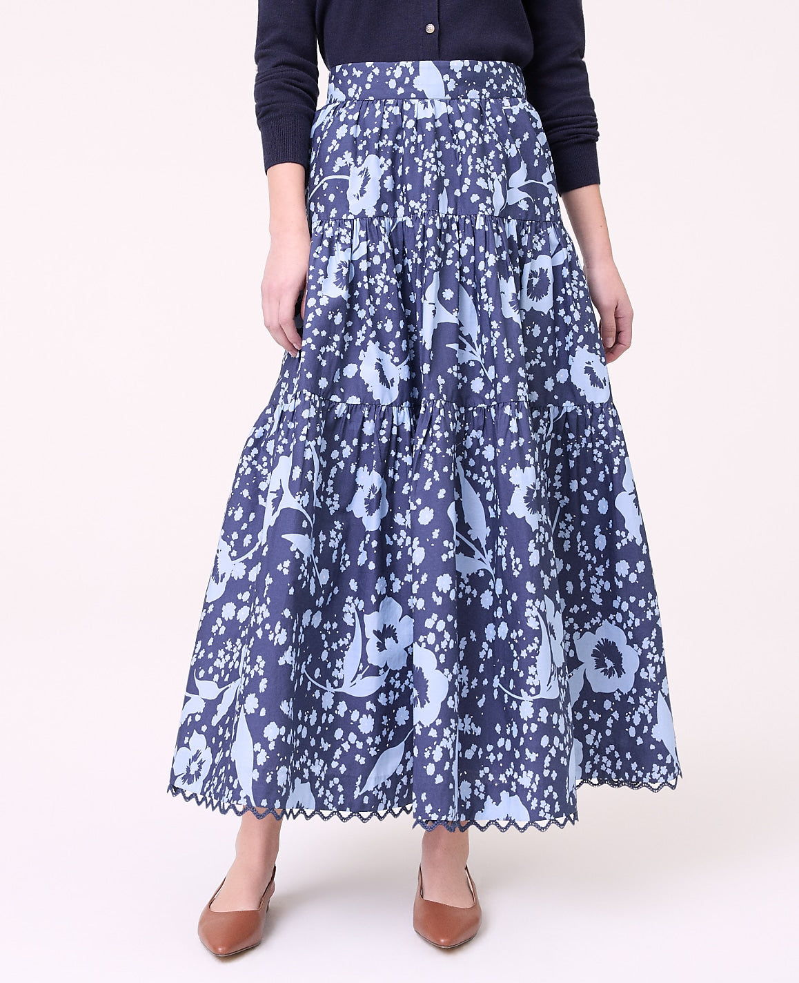 Weekend Floral Tiered Skirt | Ann Taylor