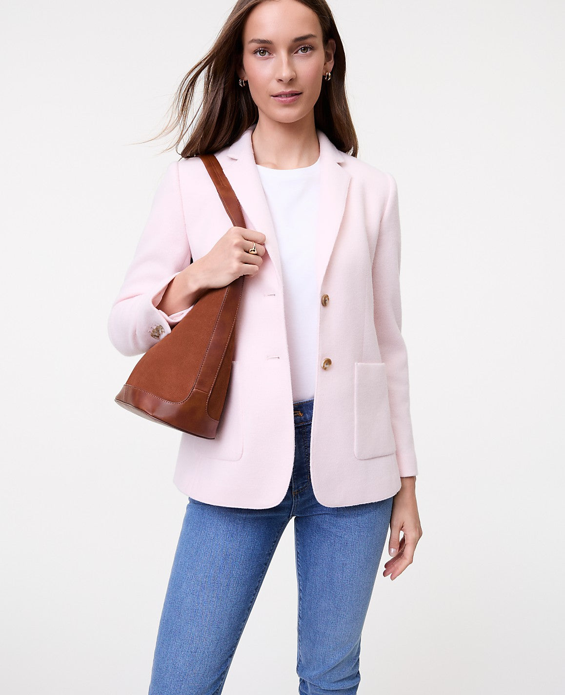 Weekend Greenwich Blazer in Brushed Knit | Ann Taylor