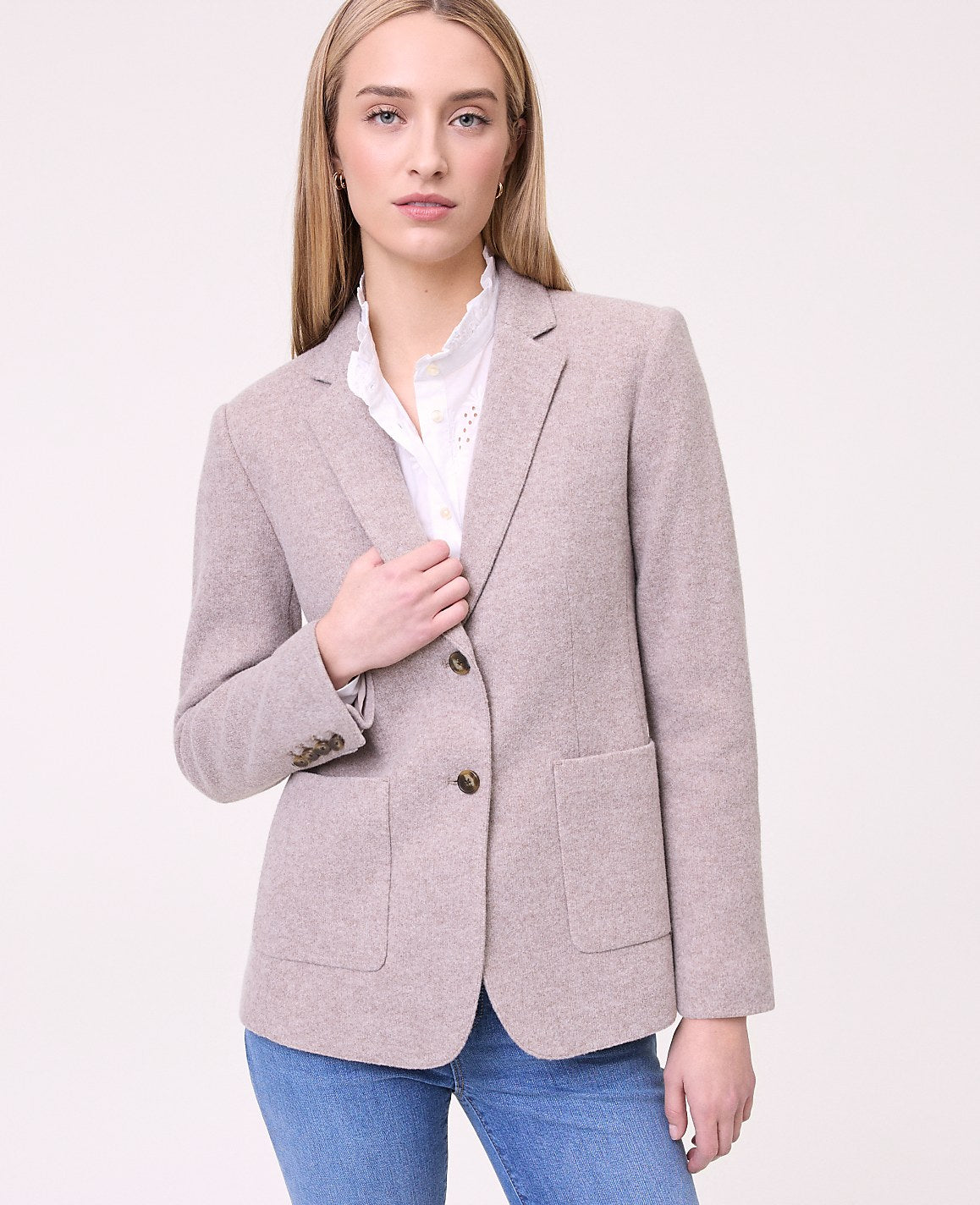 Weekend Greenwich Blazer in Brushed Knit | Ann Taylor