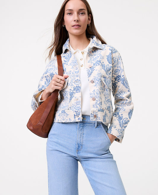 Weekend Toile Denim Jacket | Ann Taylor