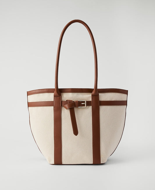 Belted Canvas Tote | Ann Taylor