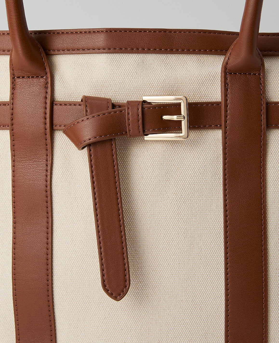 Belted Canvas Tote | Ann Taylor