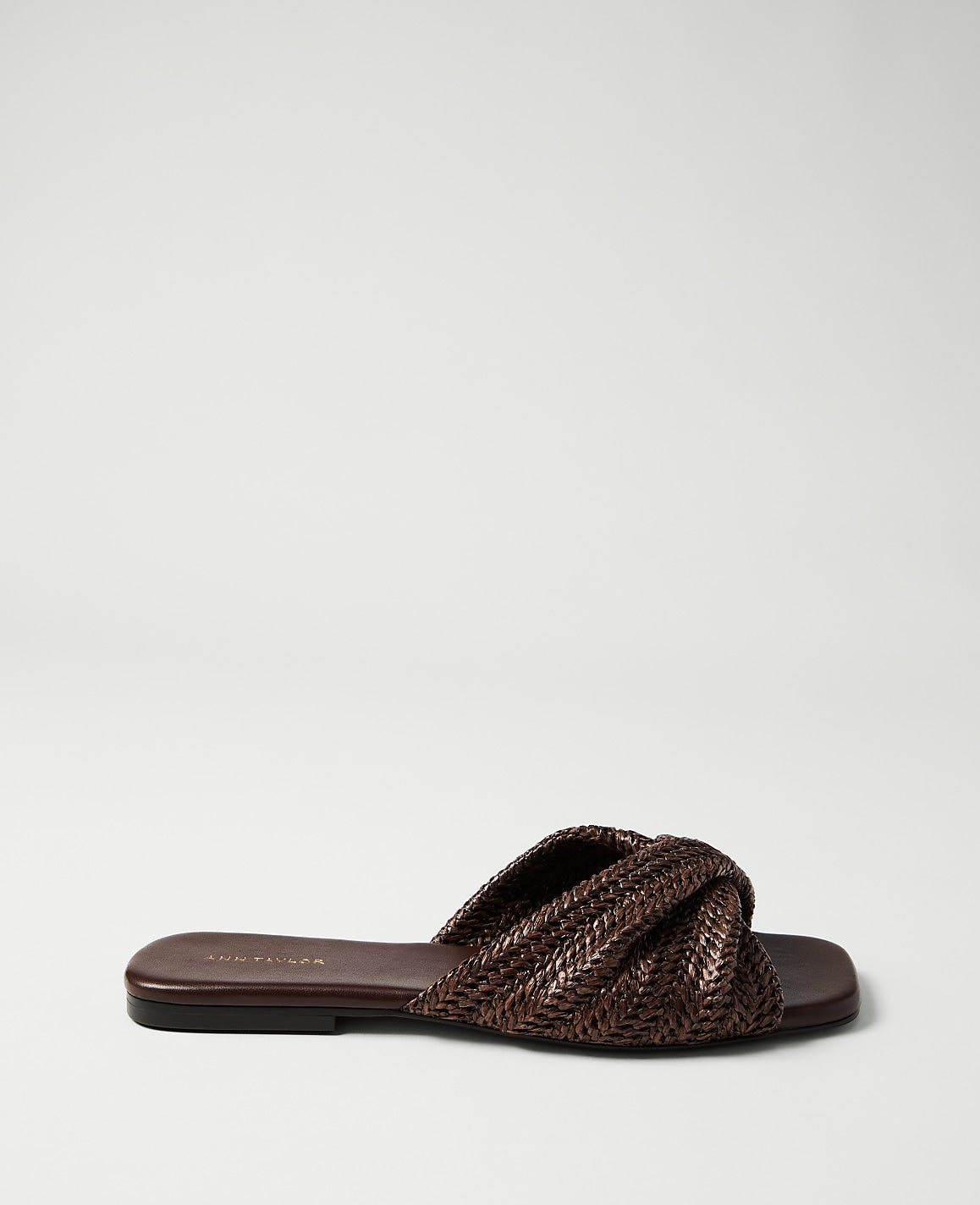 Weekend Knotted Straw Flat | Ann Taylor