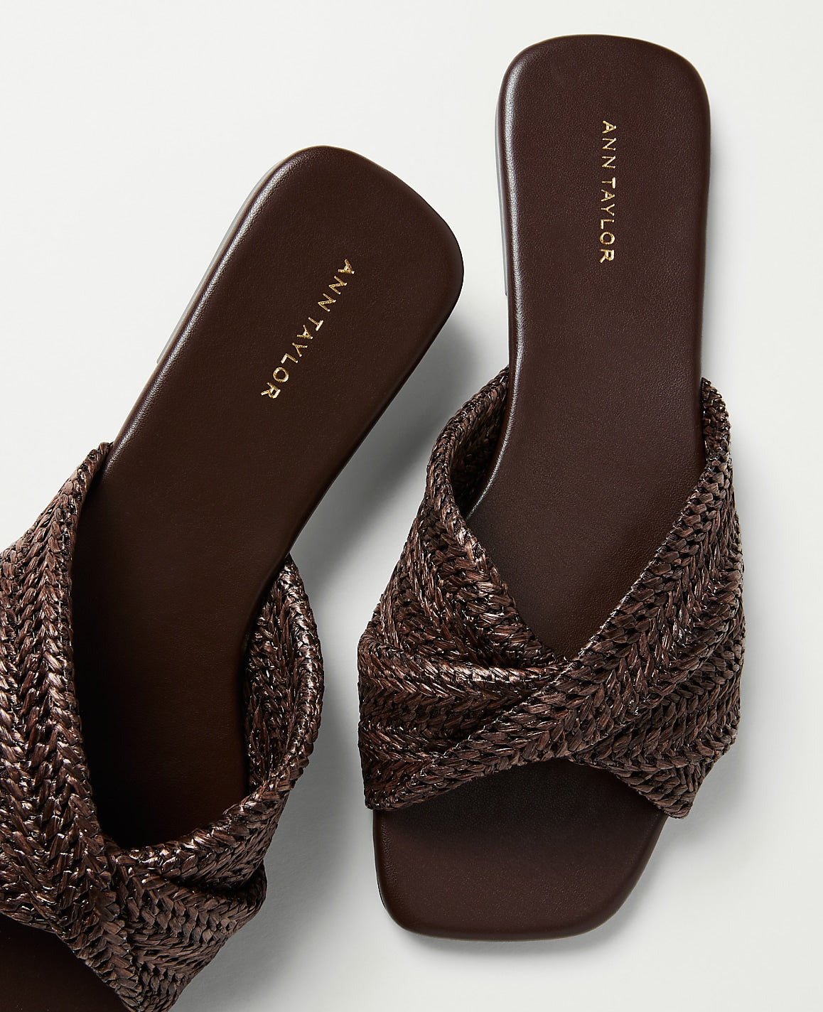 Weekend Knotted Straw Flat | Ann Taylor