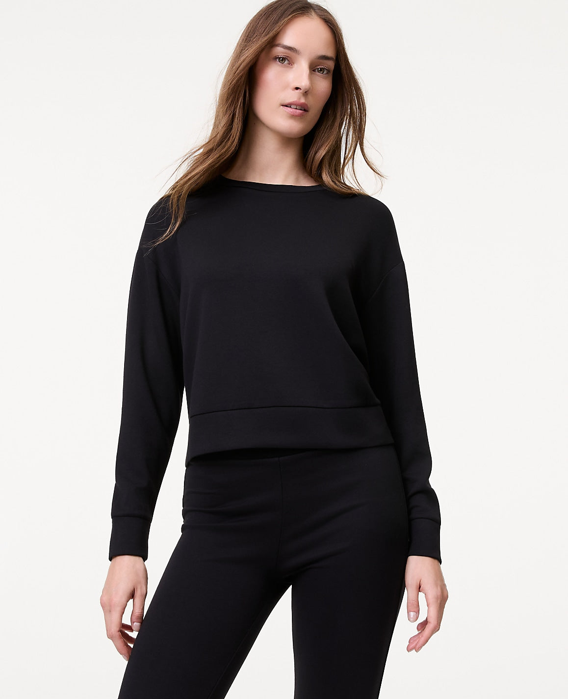 Petite Weekend  Crew Neck Sweatshirt in CloudPlush | Ann Taylor
