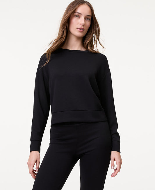 Petite Weekend  Crew Neck Sweatshirt in CloudPlush | Ann Taylor