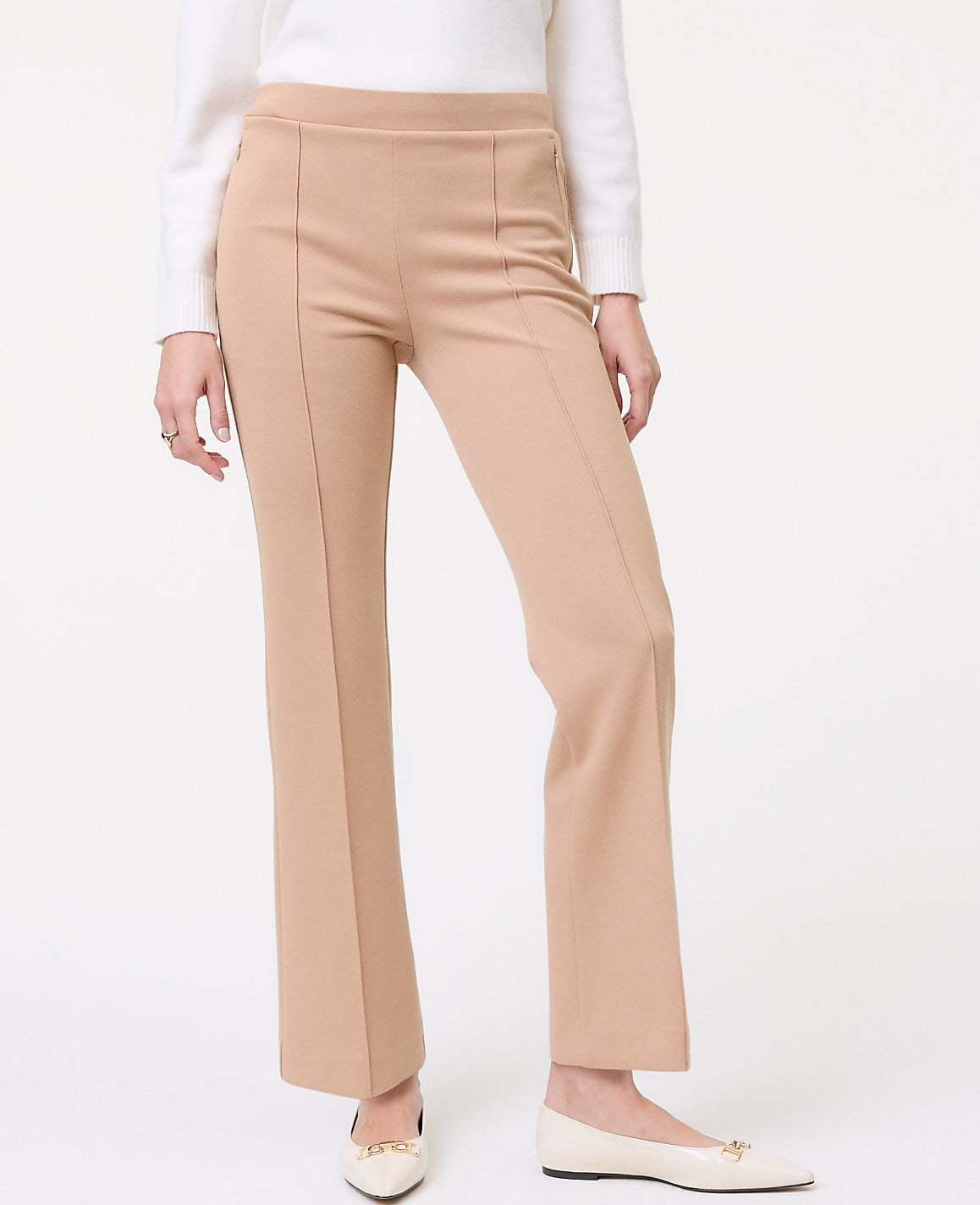 Petite Weekend Easy Fit Flare Ankle Pant | Ann Taylor