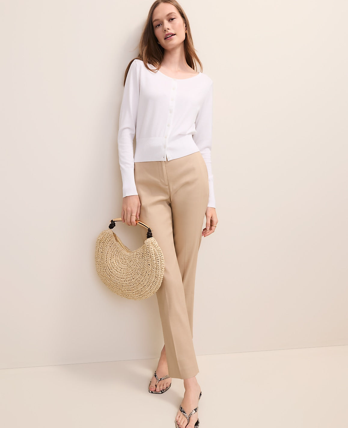 The Petite Everyday Ankle Pant in Linen Blend | Ann Taylor