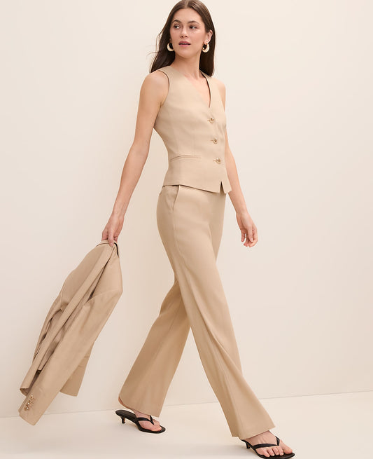 The Petite High Rise Trouser in Linen Blend | Ann Taylor