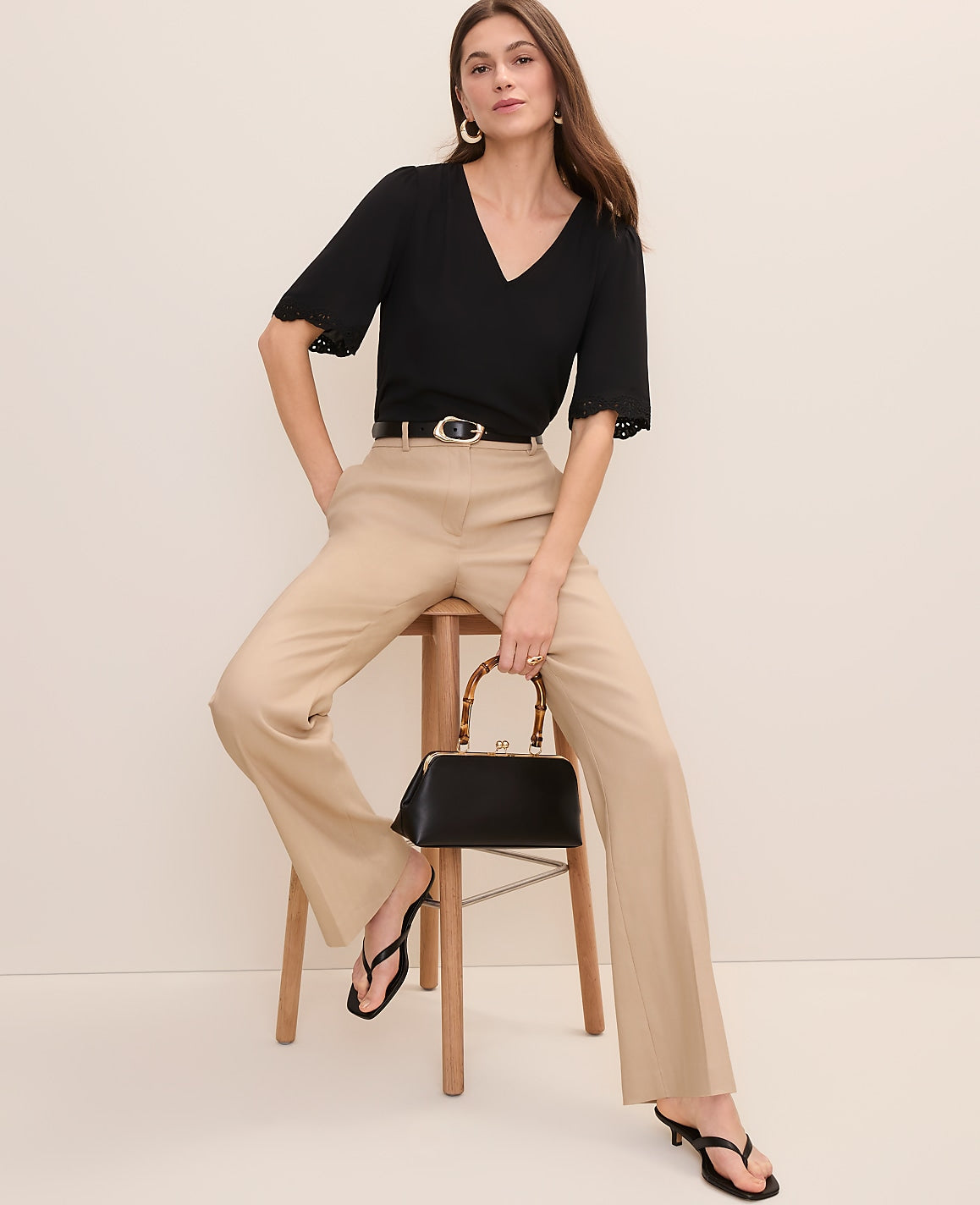 The Petite High Rise Trouser in Linen Blend | Ann Taylor