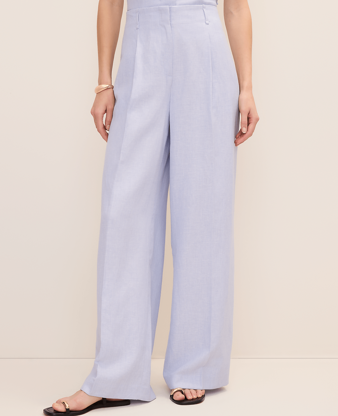 Petite Pleated Wide-Leg Pant | Ann Taylor