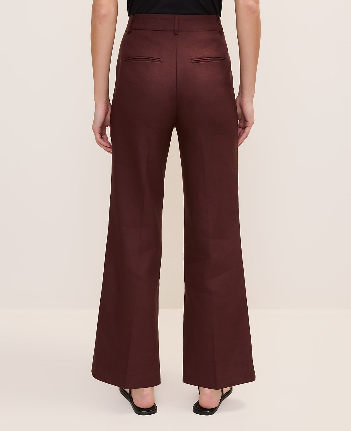 The Petite Flare Ankle Pant in Linen Blend | Ann Taylor