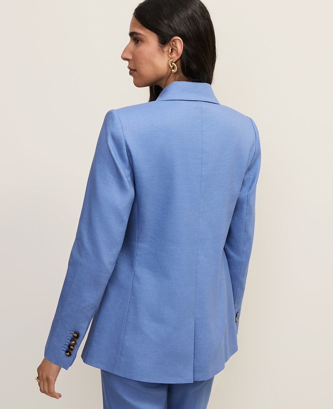 The Petite Tailored Blazer in Linen Blend | Ann Taylor