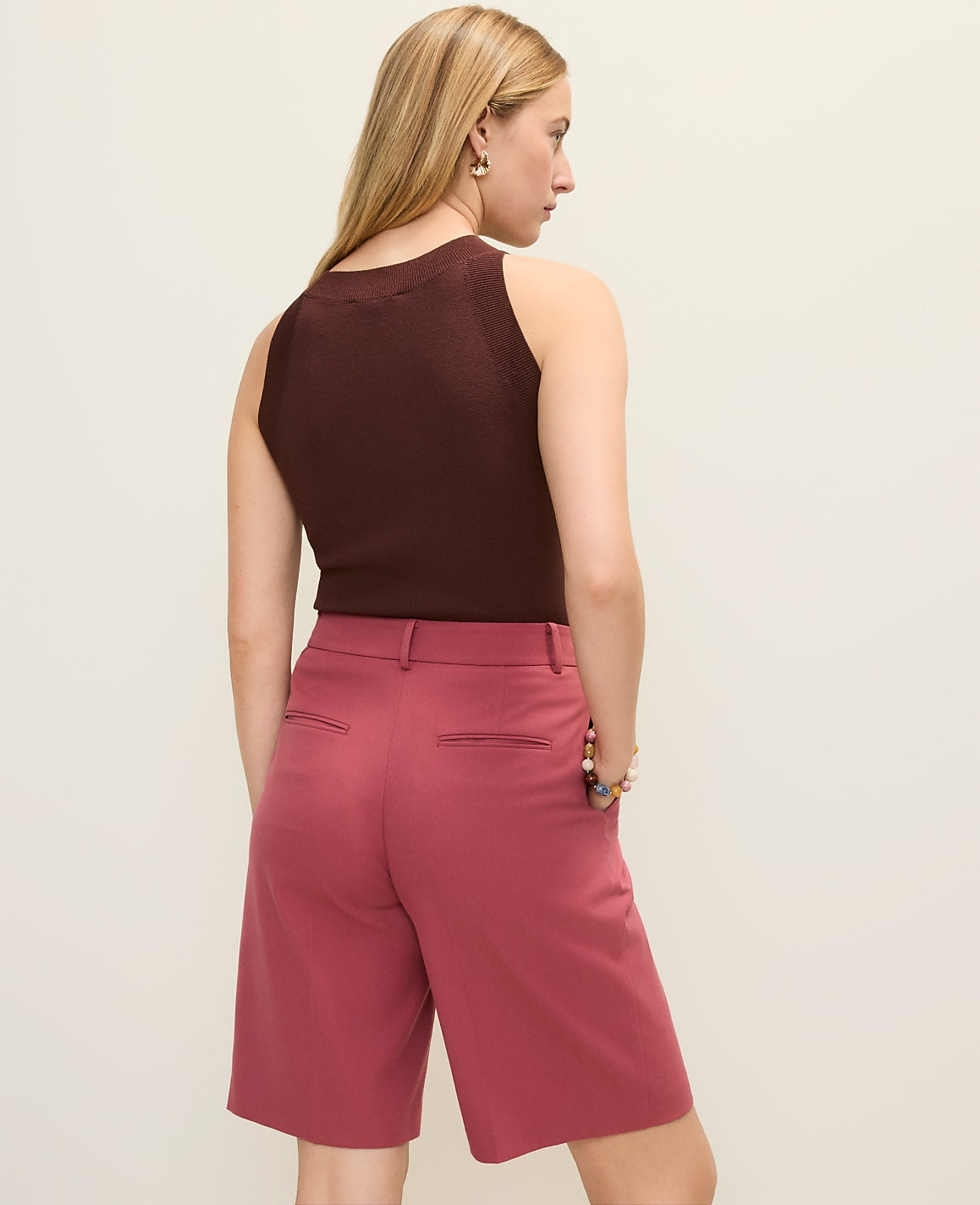 The Petite Pleated Bermuda Short | Ann Taylor