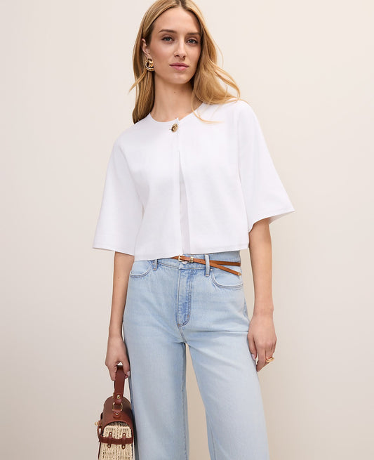 Petite Crew Neck Sweater Cape | Ann Taylor