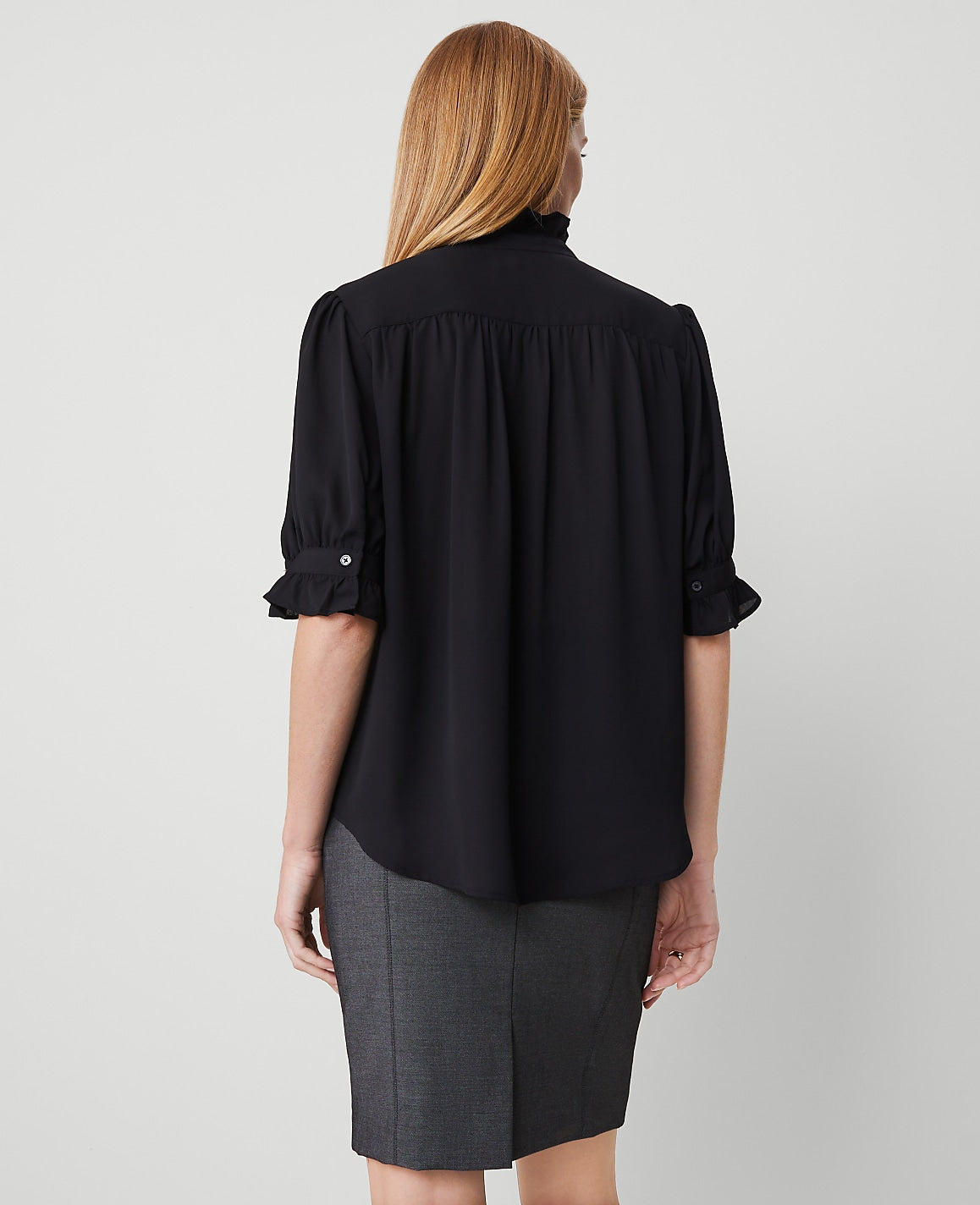 Petite Ruffle Collar Shirt | Ann Taylor