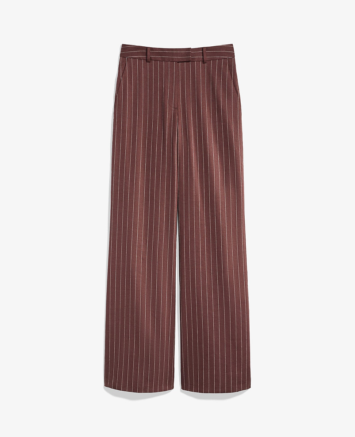 The Petite Pinstriped Wide-Leg Flare Trouser in Linen Blend | Ann Taylor