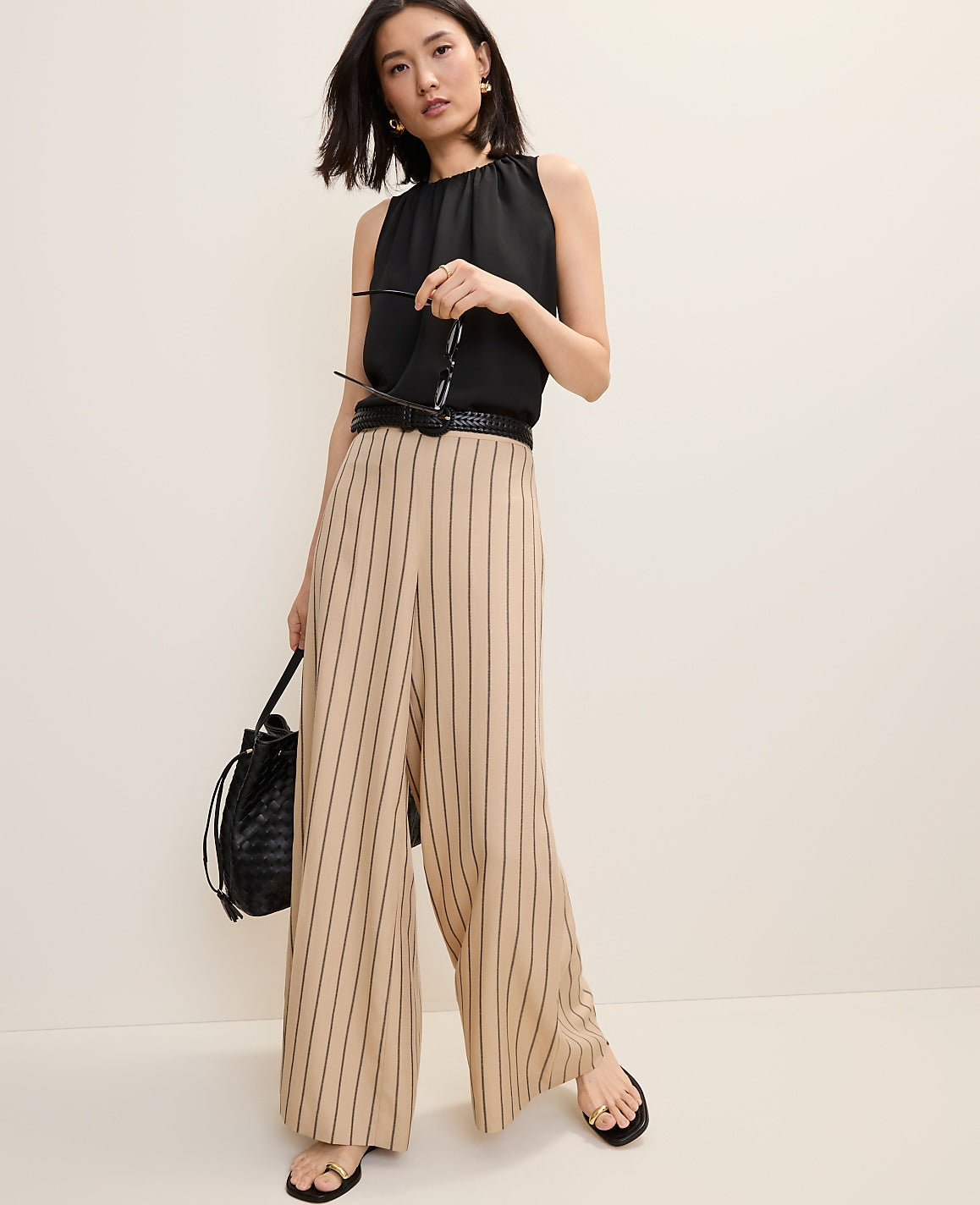 The Petite Striped Statement Palazzo Pant | Ann Taylor
