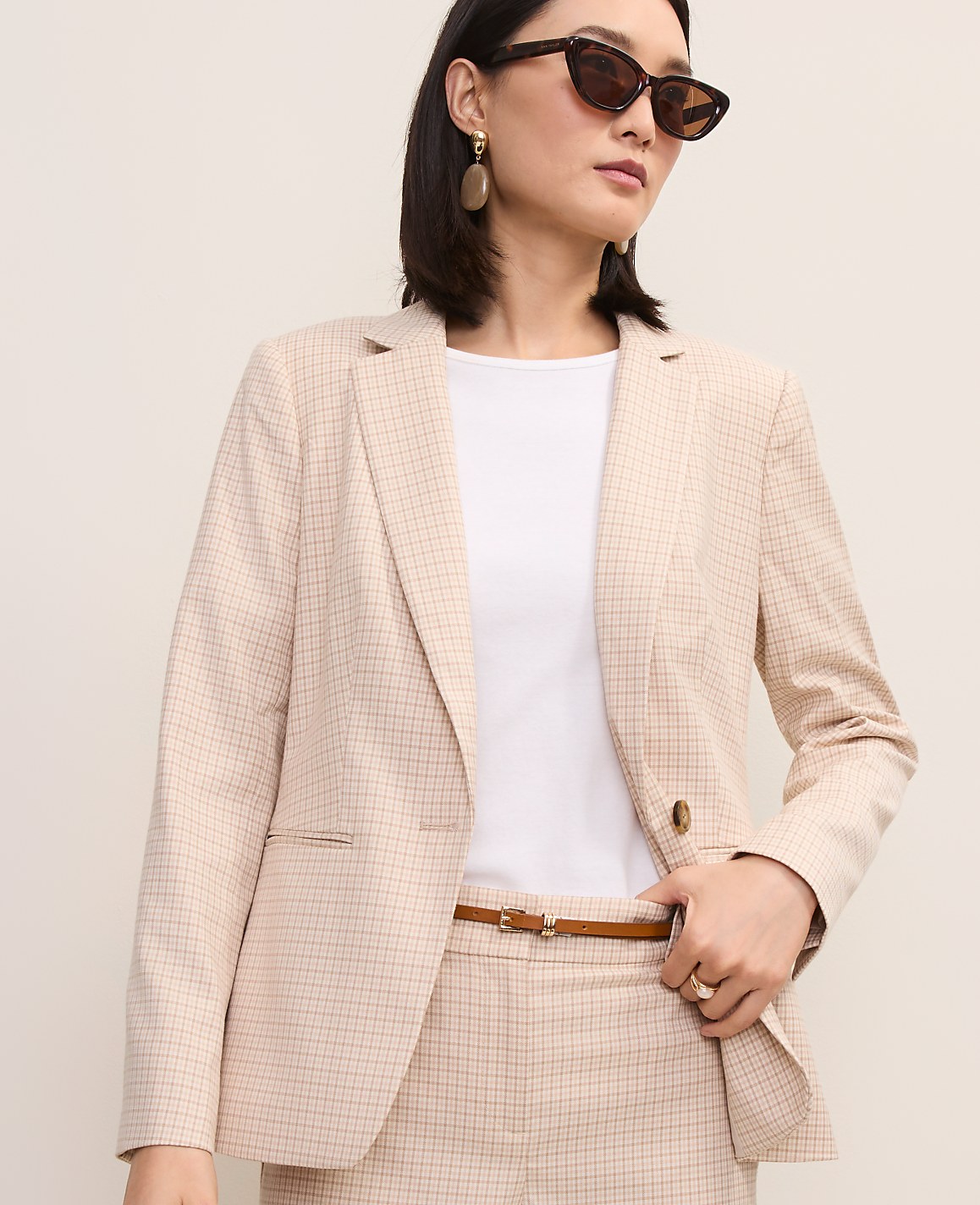 The Petite Hutton Blazer in Houndstooth | Ann Taylor