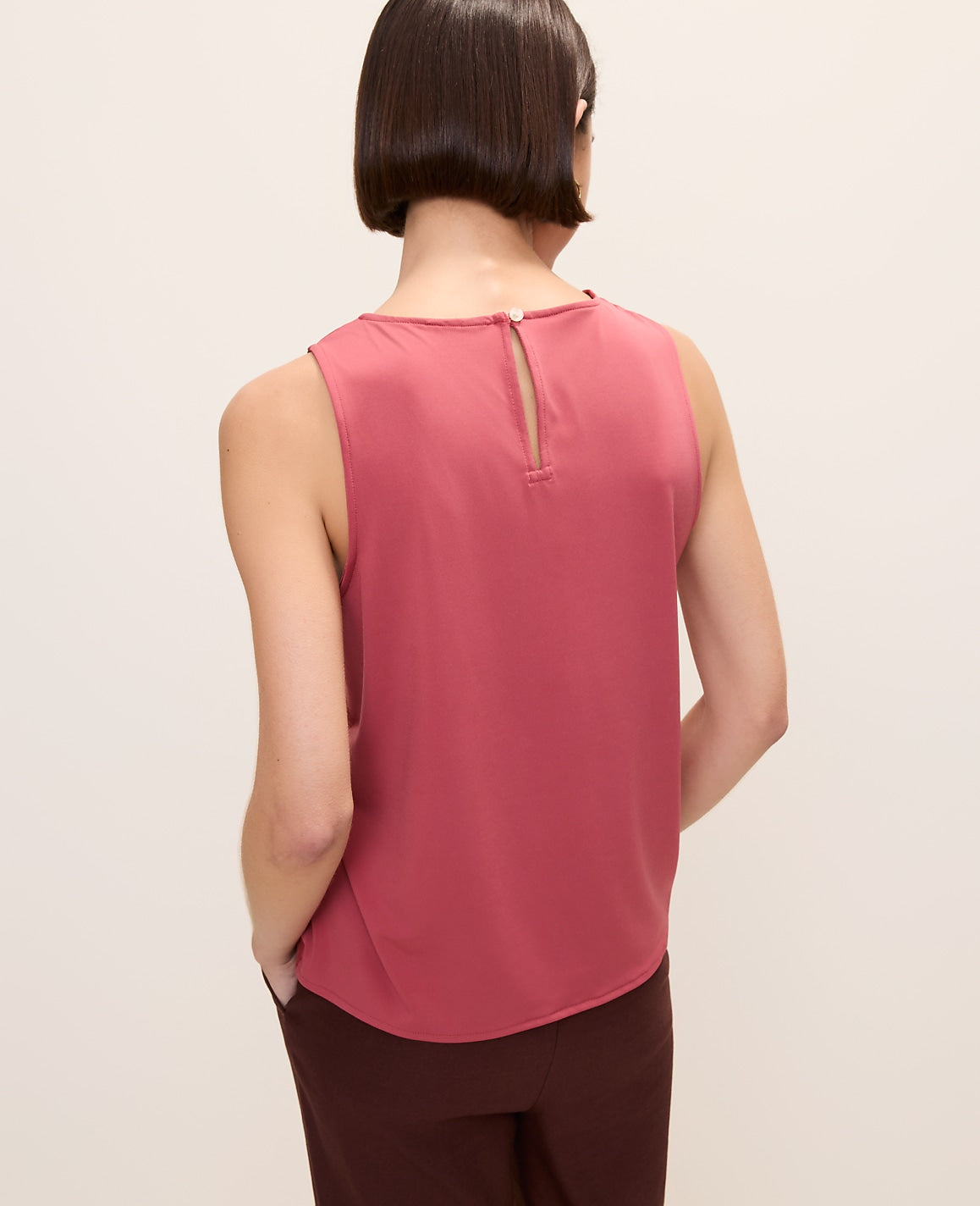 Mixed Media Lace Trim Top | Ann Taylor