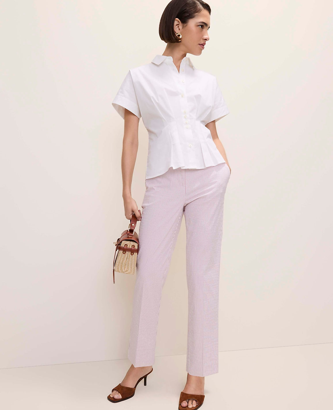 Pleated Collared Blouse | Ann Taylor