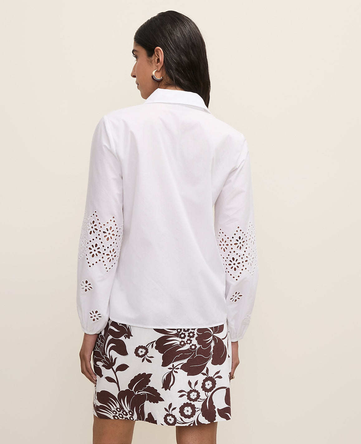 Eyelet Button Down Shirt | Ann Taylor