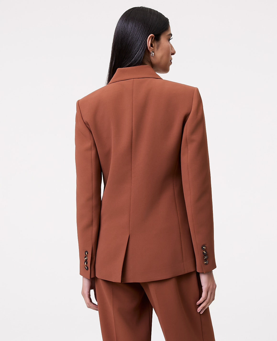 The Double Breasted Blazer in Textured Crepe | Ann Taylor