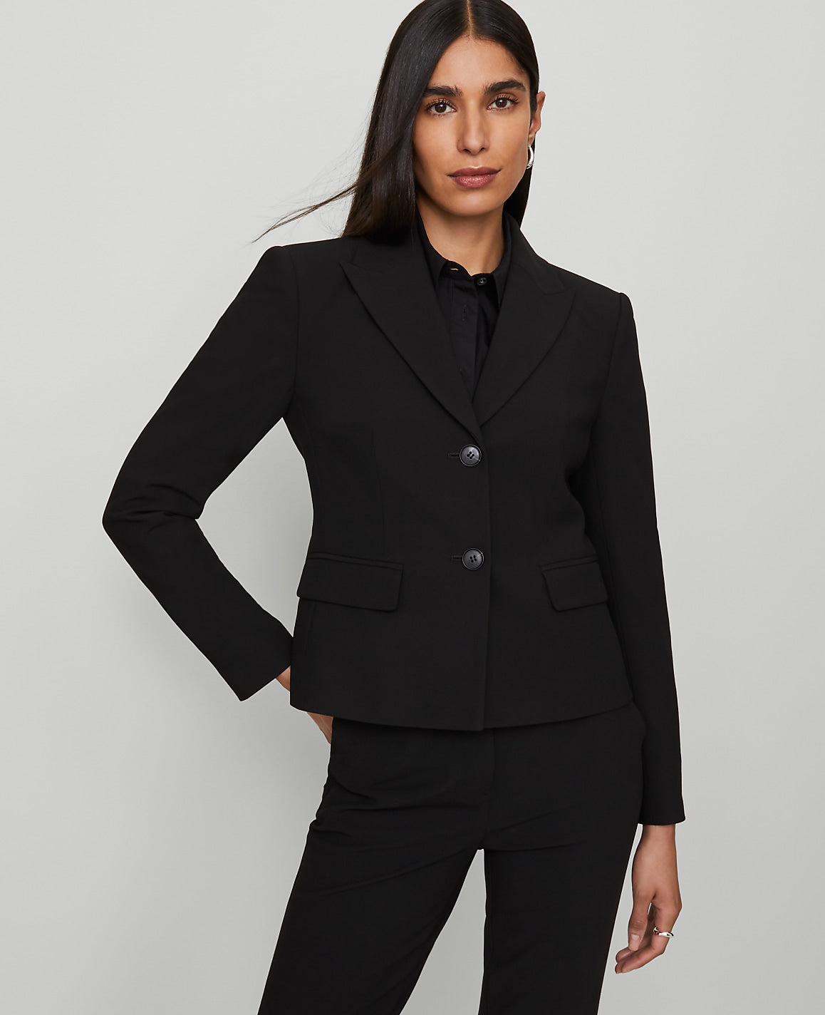 The Shorter Two Button Blazer in Bi-Stretch | Ann Taylor