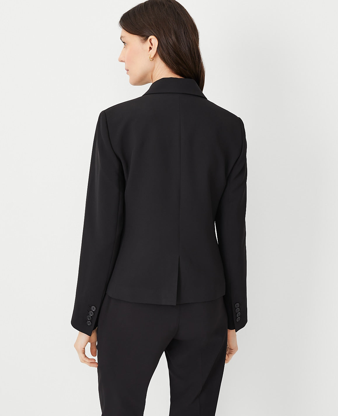 The Shorter Single Button Blazer in Fluid Crepe | Ann Taylor