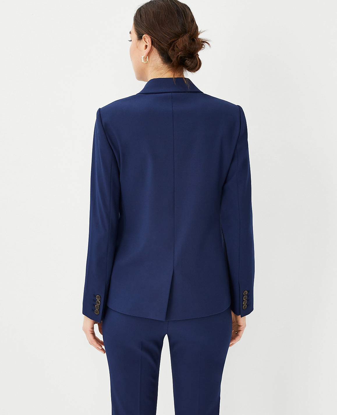 The Long Single Button Blazer in Bi-Stretch | Ann Taylor