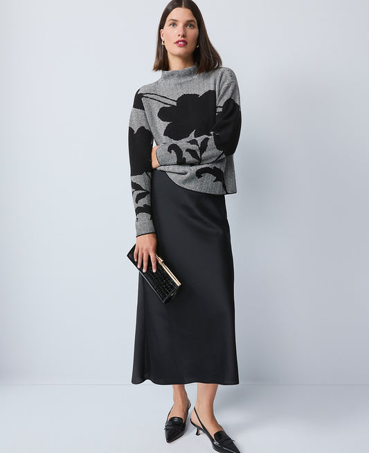 Satin Bias Midi Slip Skirt | Ann Taylor