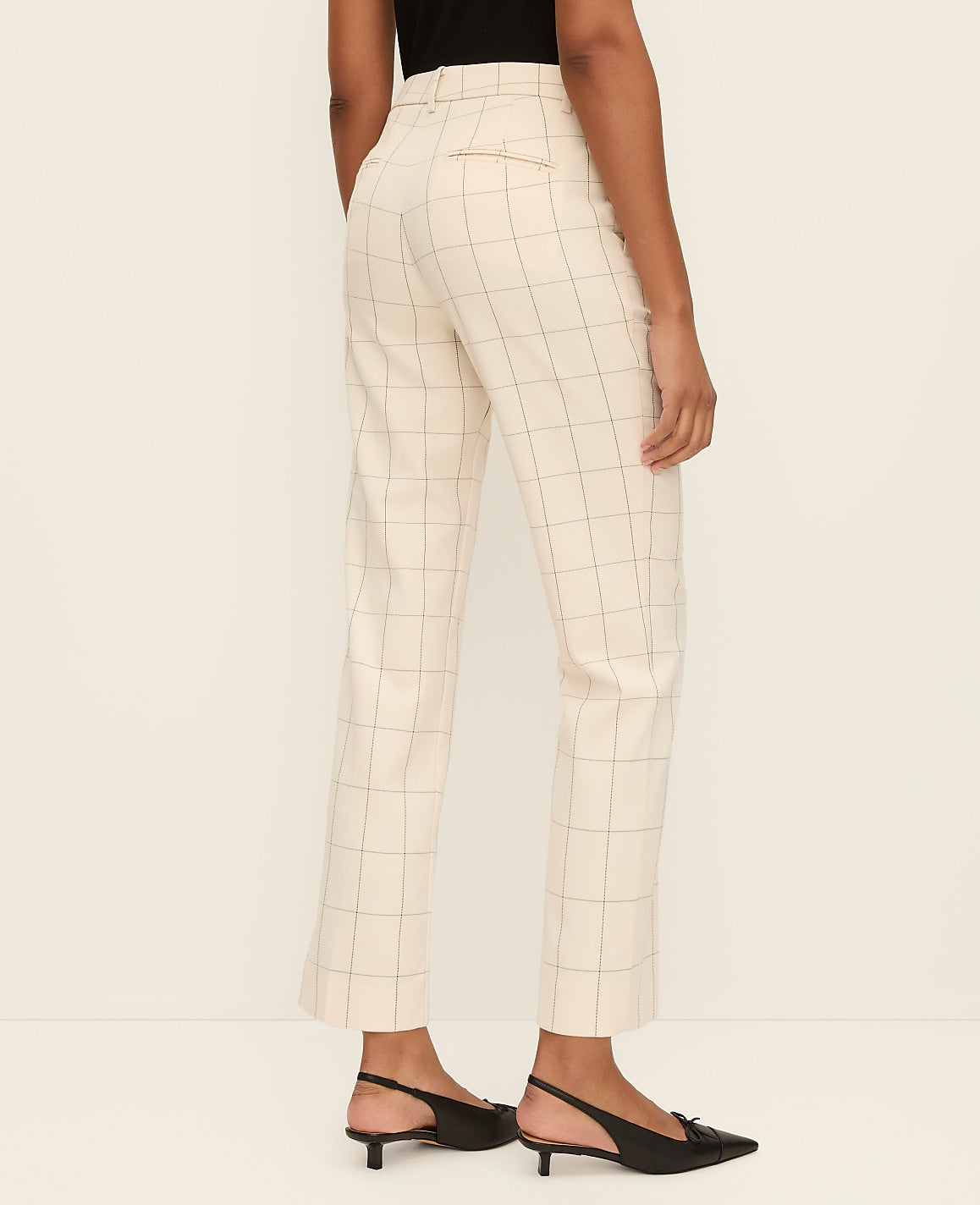 The Eva Ankle Pant in Windowpane | Ann Taylor