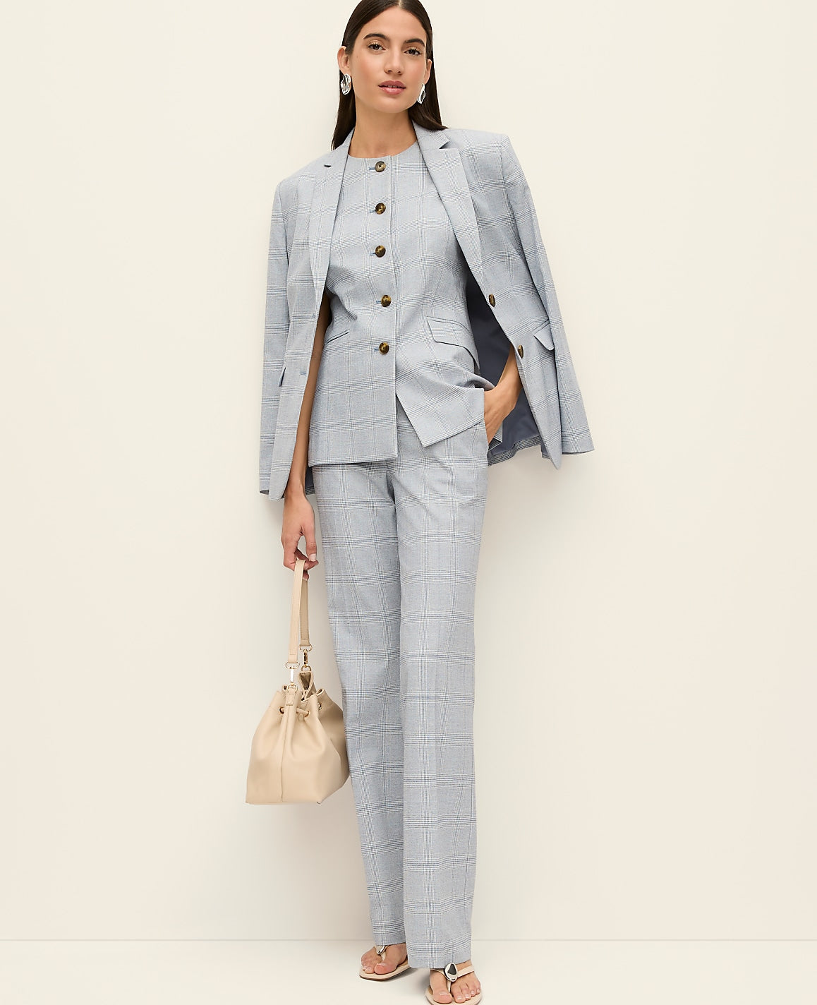 The Mid Rise Trouser in Plaid | Ann Taylor