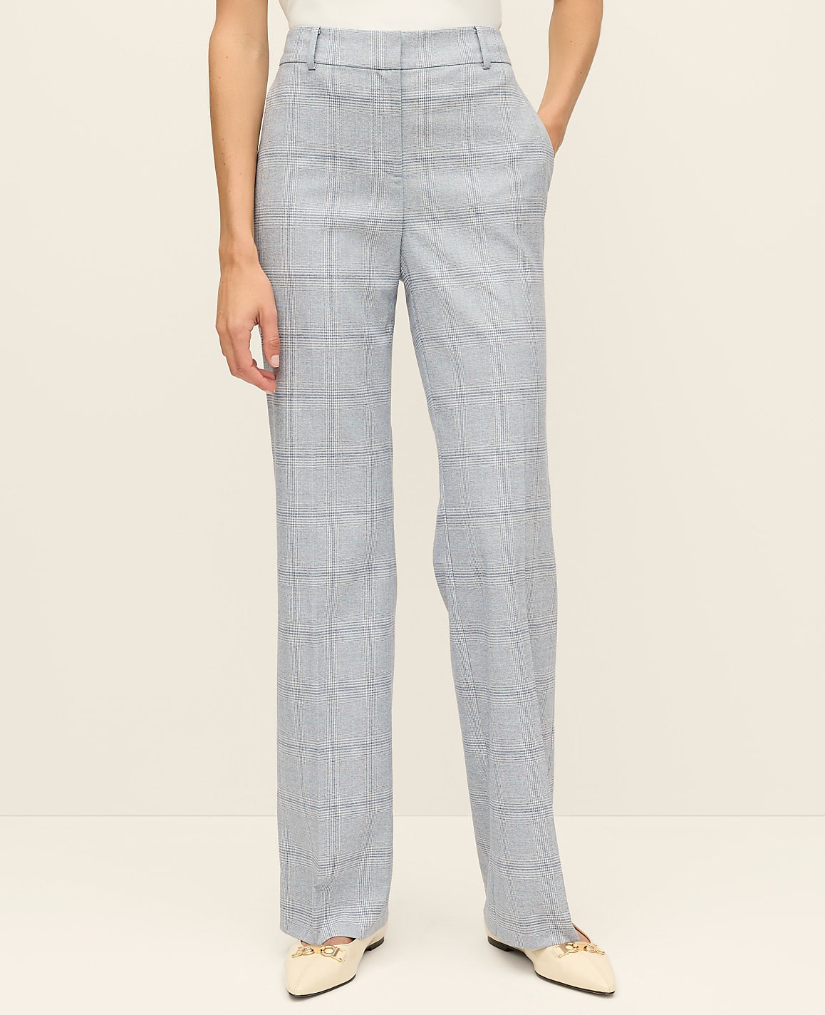 The Mid Rise Trouser in Plaid | Ann Taylor