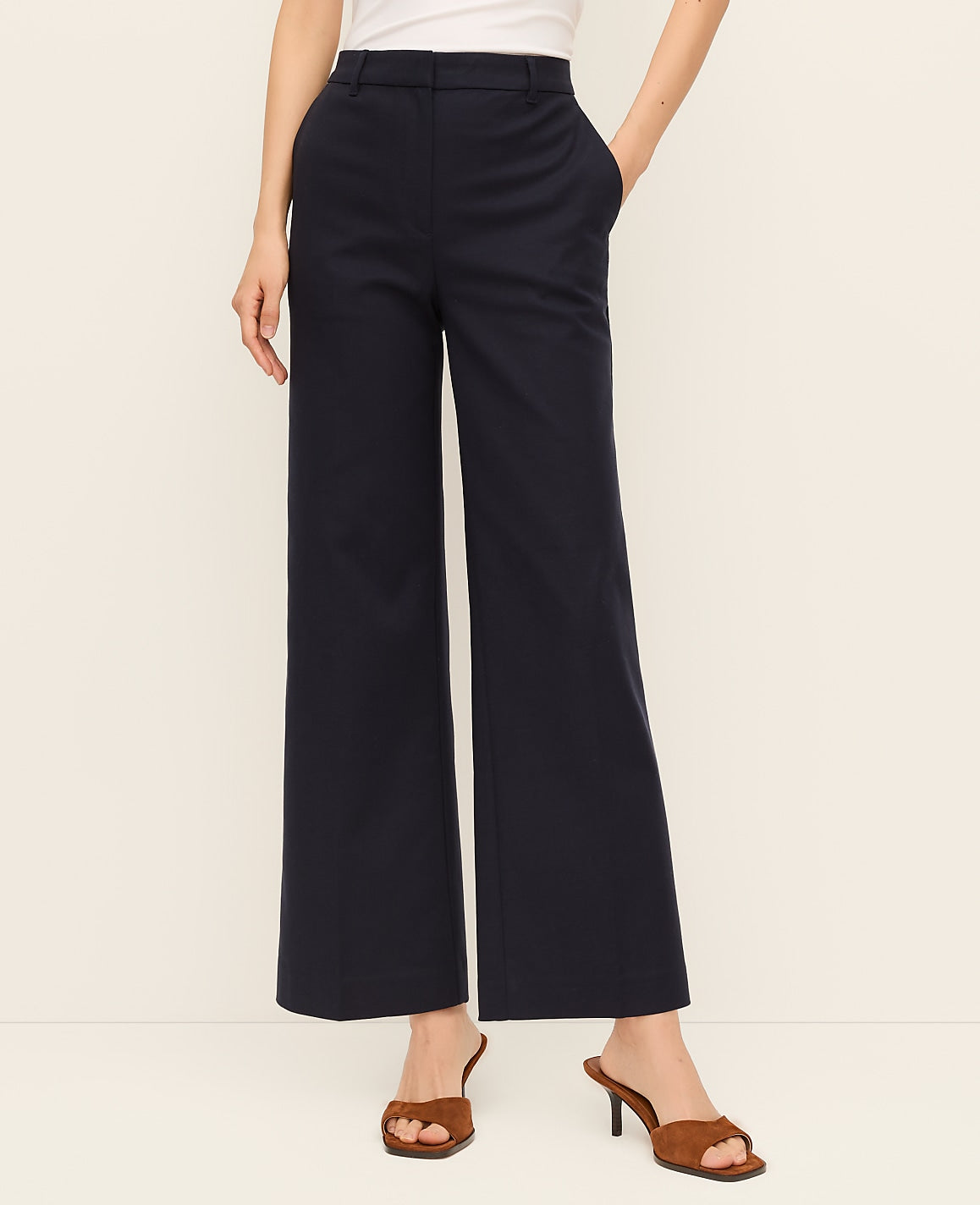 The High Rise Everyday Ankle Pant in Doubleweave | Ann Taylor
