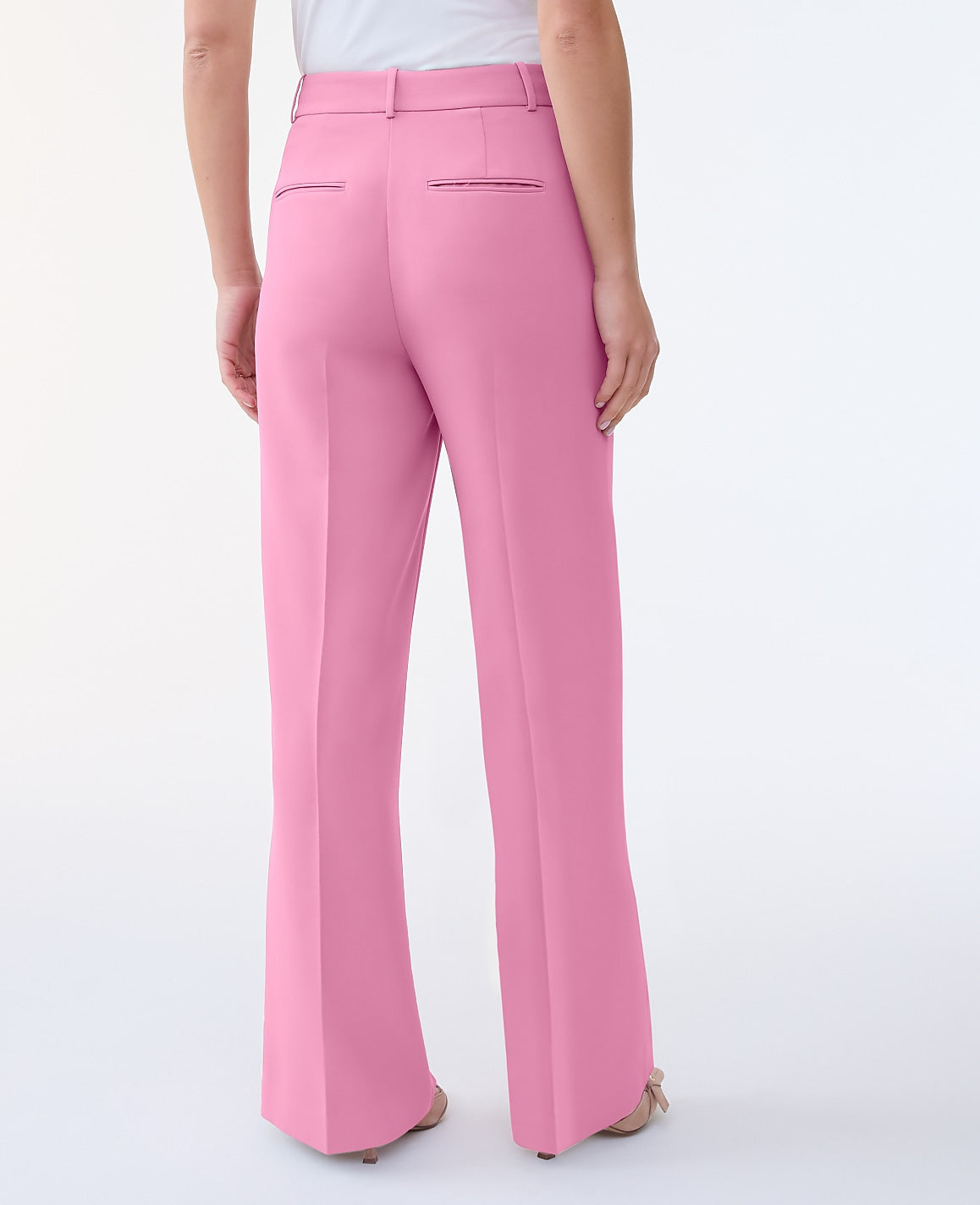 The Wide-Leg Flare Trouser in Fluid Crepe | Ann Taylor