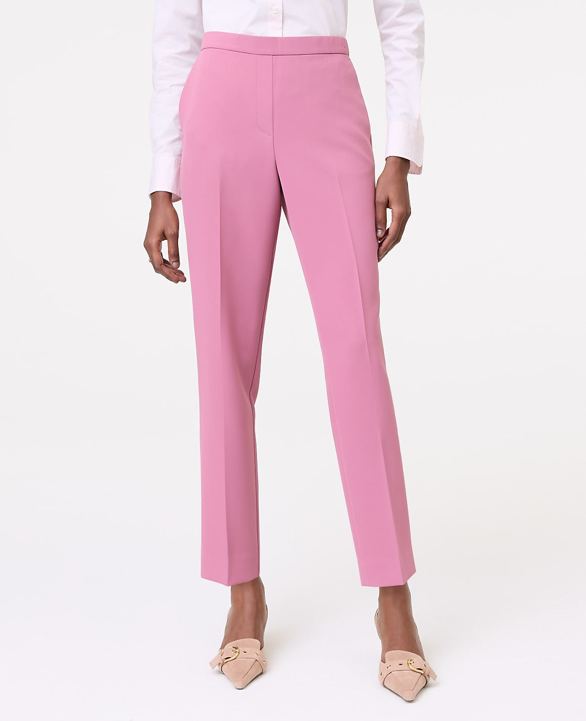 The Relaxed Ankle Pant in Fluid Crepe | Ann Taylor
