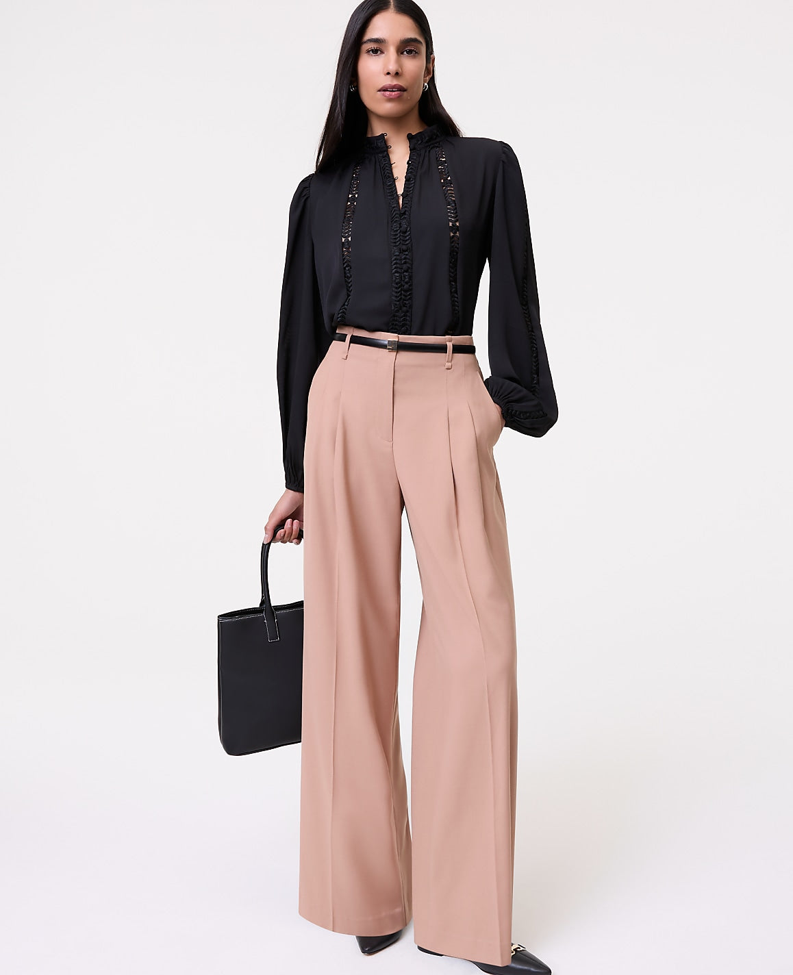 The Pleated Wide-Leg Pant | Ann Taylor