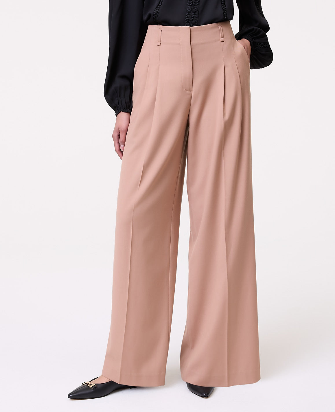 The Pleated Wide-Leg Pant | Ann Taylor