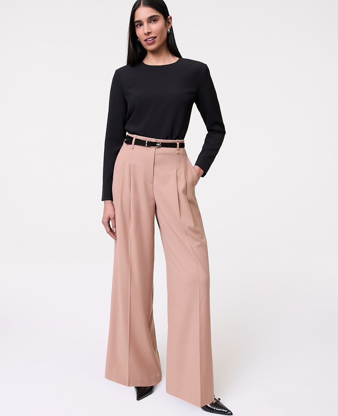 The Pleated Wide-Leg Pant | Ann Taylor