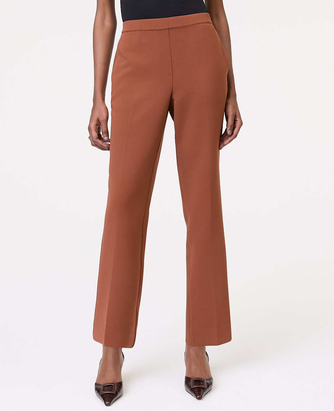 The Relaxed Ankle Pant in Textured Crepe | Ann Taylor