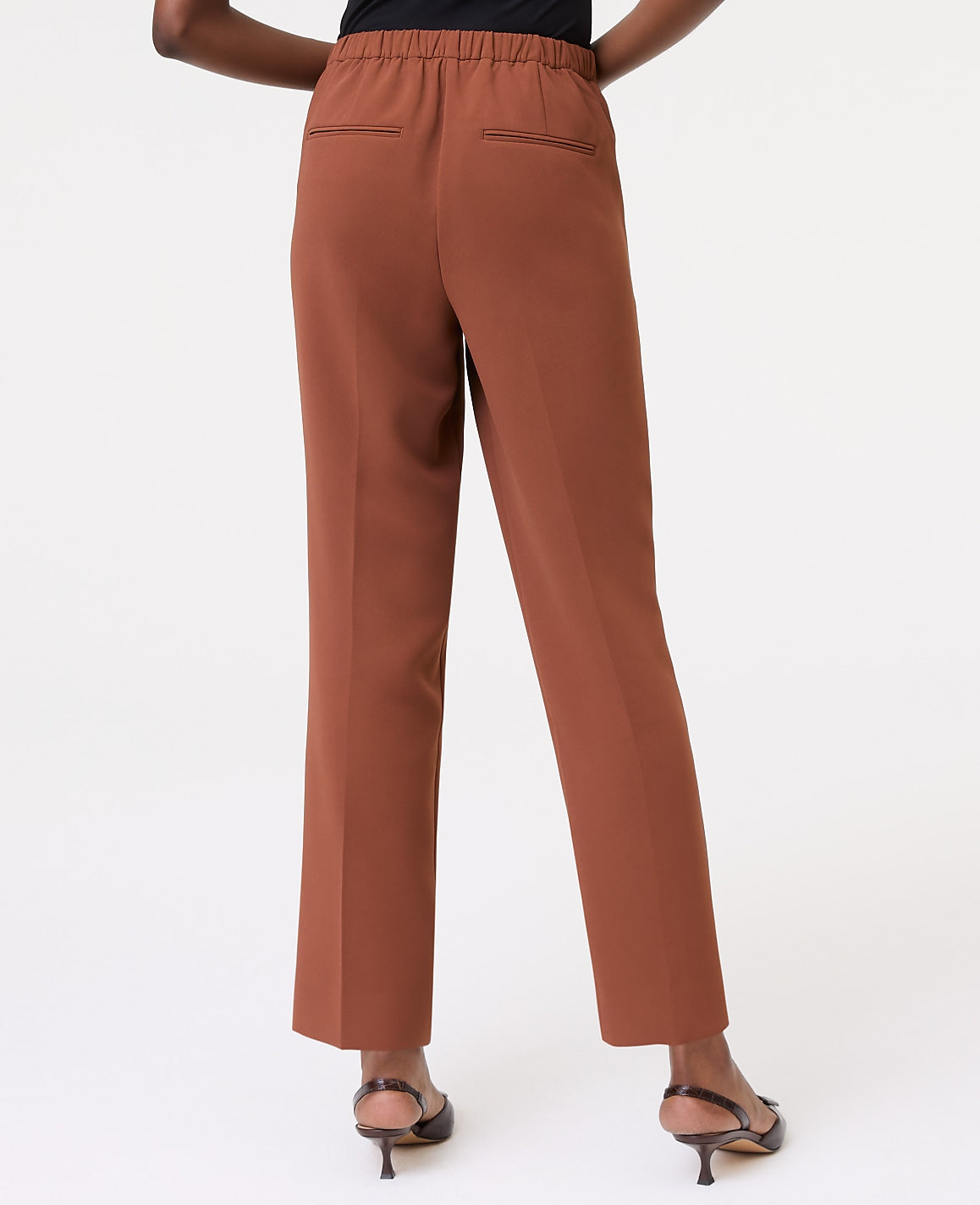 The Relaxed Ankle Pant in Textured Crepe | Ann Taylor